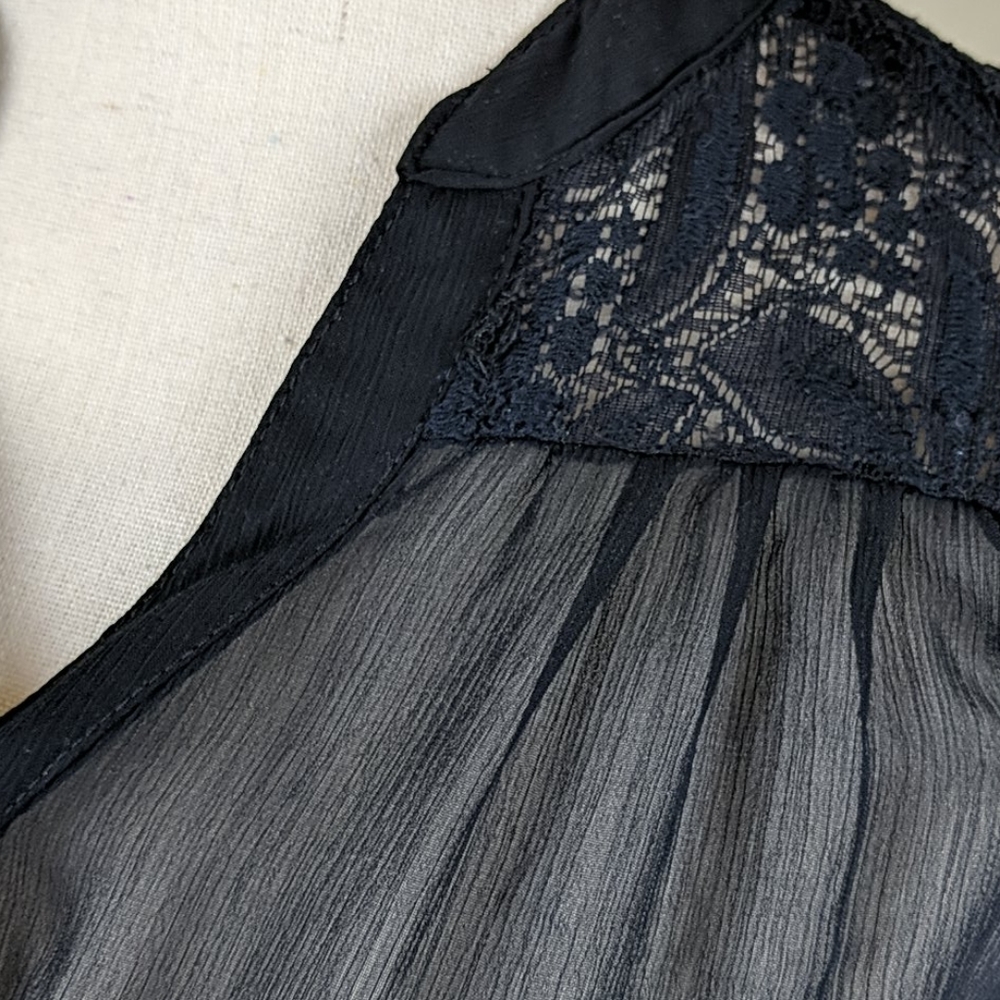 Mossimo Supply Co. Black Sheer Blouse - Picture 3 of 3